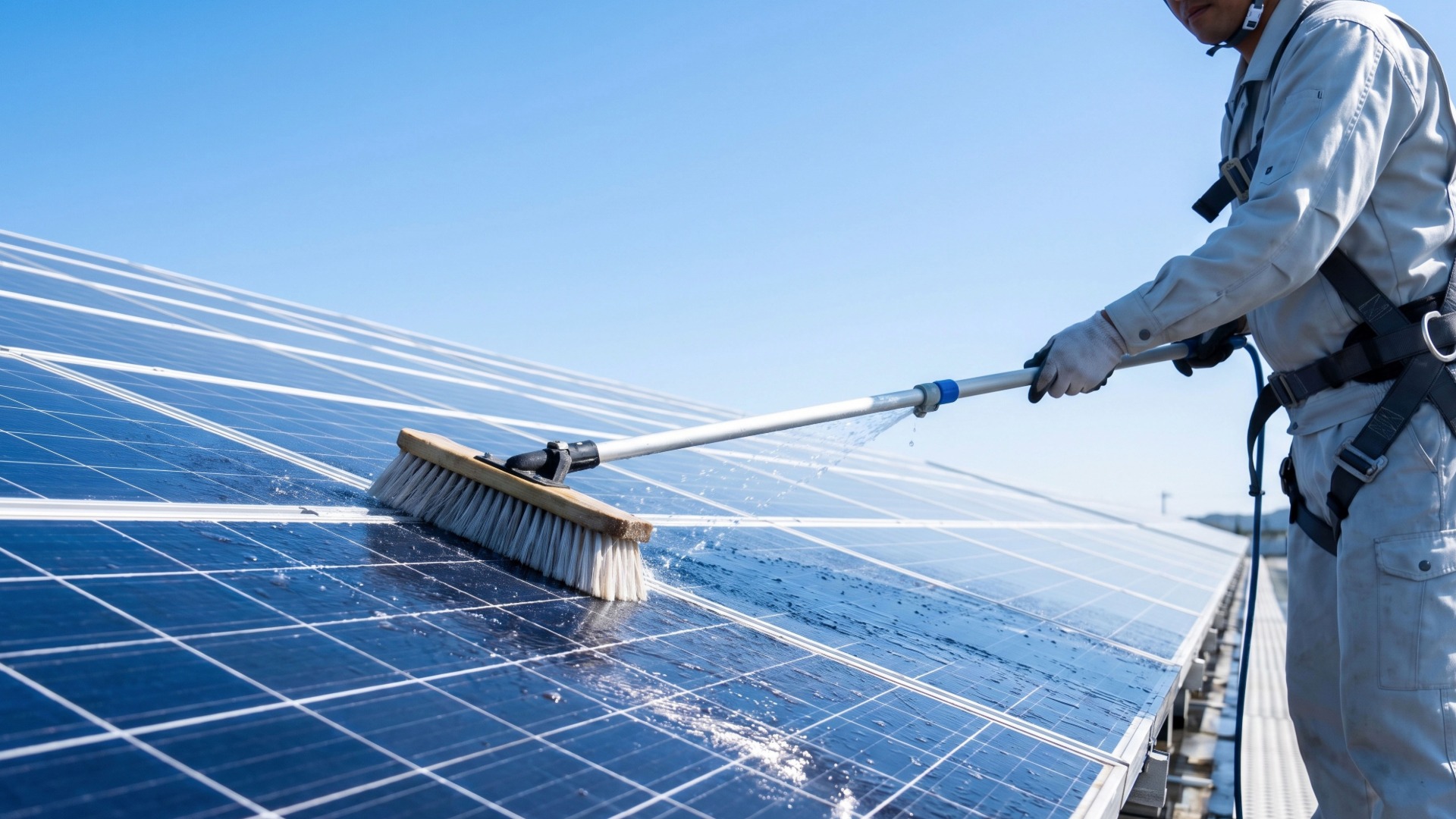 Nettoyage panneaux solaires